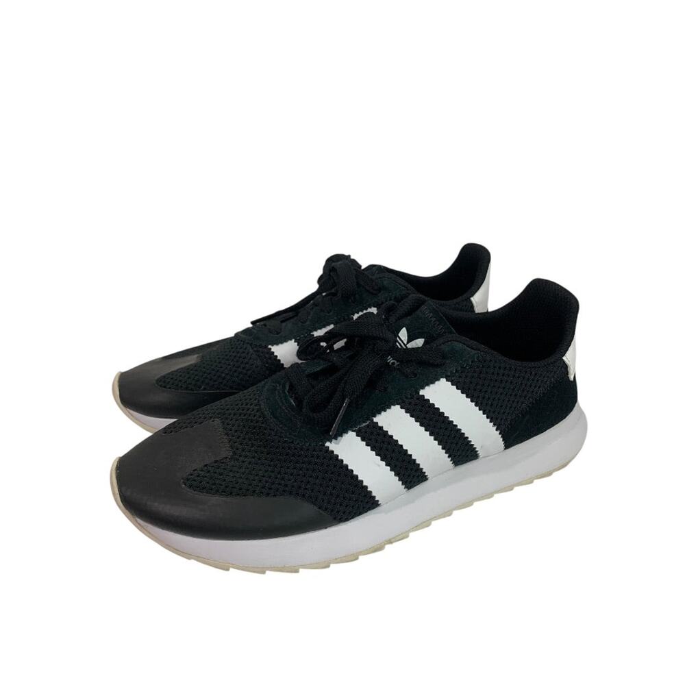 Size 9.5 Adidas Womens Flashrunner Black Marathon Running Shoes BB5323